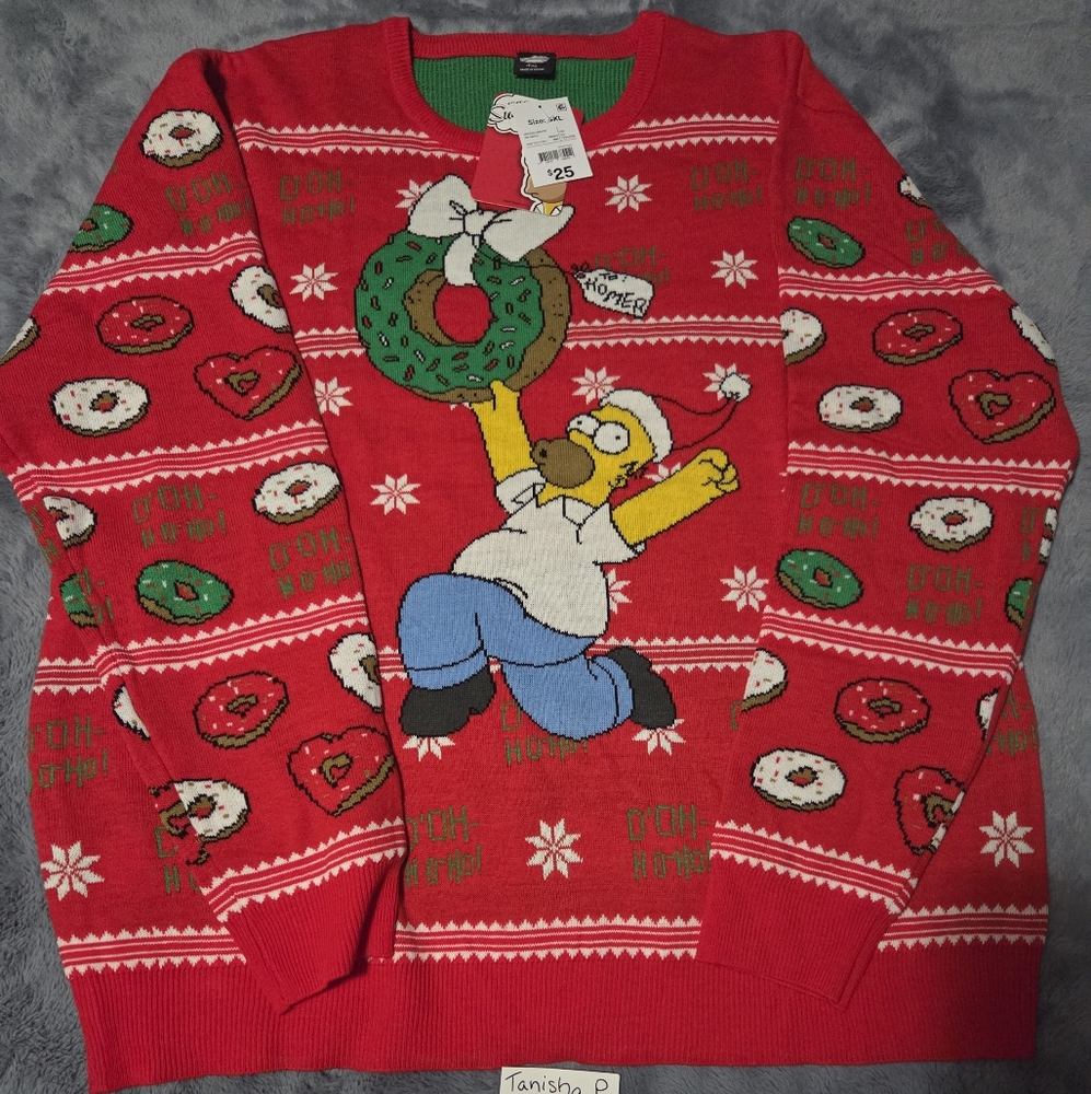 Christmas Sweater Homer Simpson Crewneck 4XL